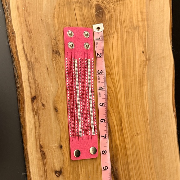 Set of 5 Rhinestone Multi-Row Snap Cuff Bracelets - Picture 5 of 13